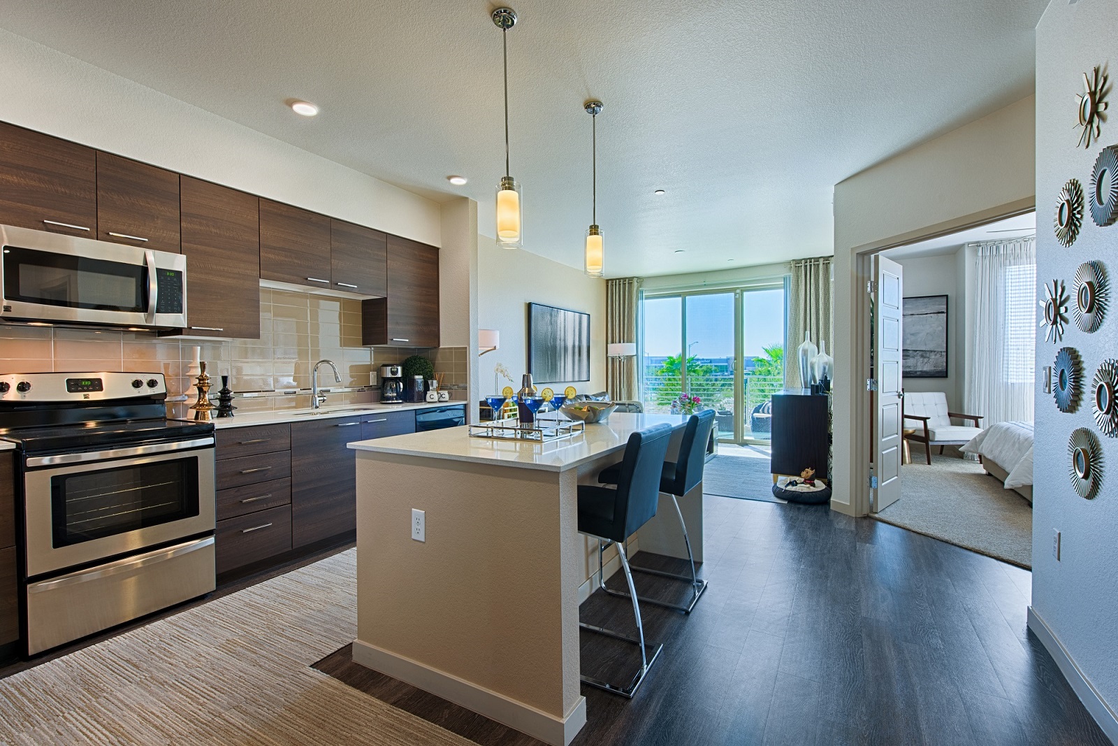 Stainless steel appliances at The View at Cascade Apartments, Scottsdale, AZ